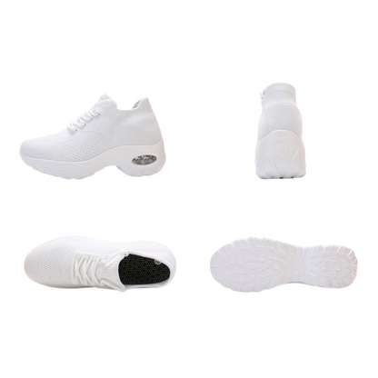 Pain-Relieving Ladies Sneakers - ComfortMax-Black-3-Nora Luxe