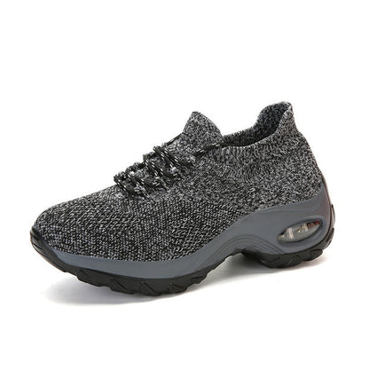 Pain-Relieving Ladies Sneakers - ComfortMax-Gray-4-Nora Luxe