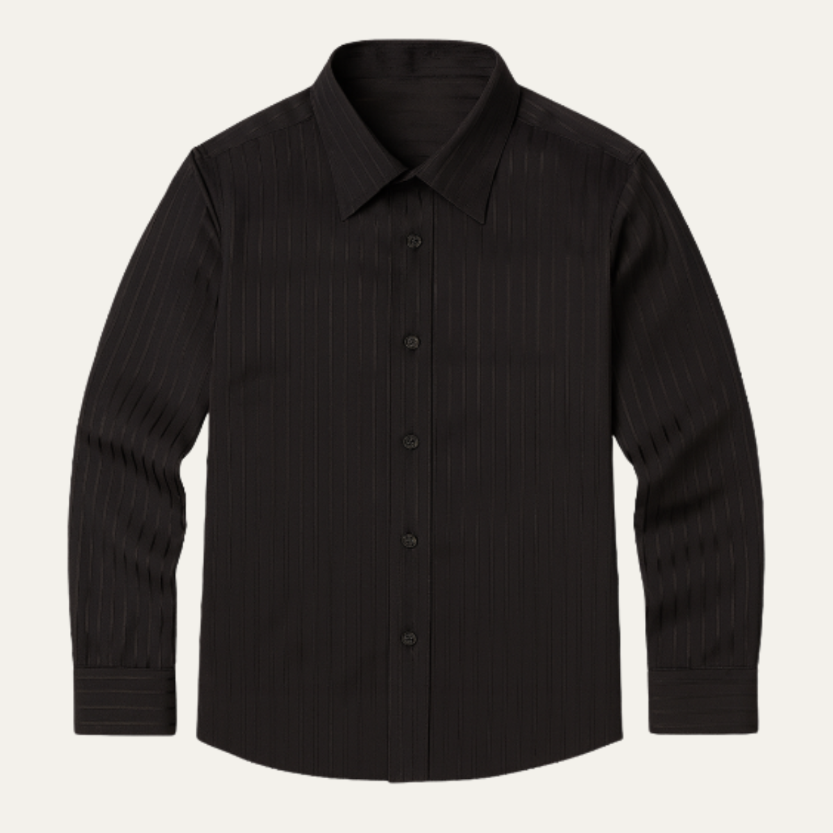 Slim Fit Black Formal Dress Shirt for Men - Nocini
