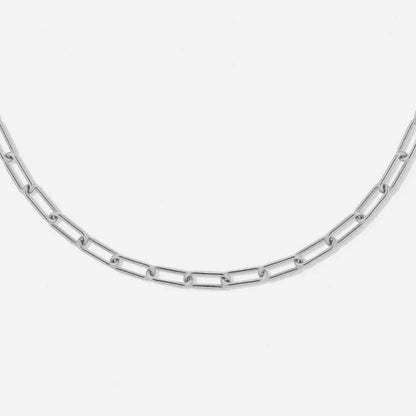 Paperclip Choker Necklace - Lina-Silver-Nora Luxe