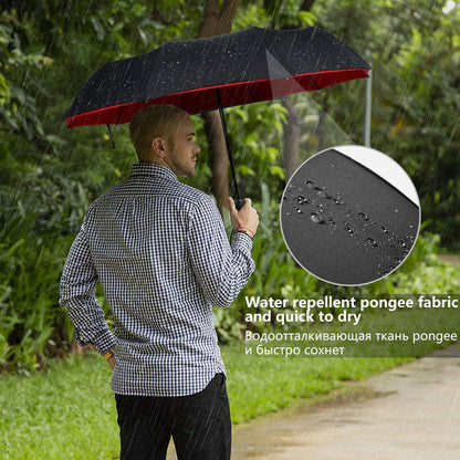 Waterproof Compact Umbrella – Strong Windproof Frame