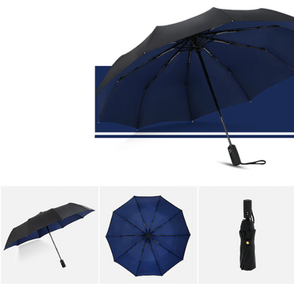 Waterproof Compact Umbrella – Strong Windproof Frame