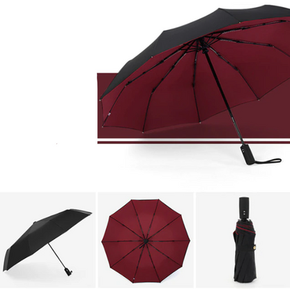 Waterproof Compact Umbrella – Strong Windproof Frame