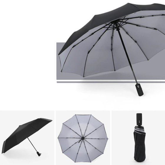 Waterproof Compact Umbrella – Strong Windproof Frame