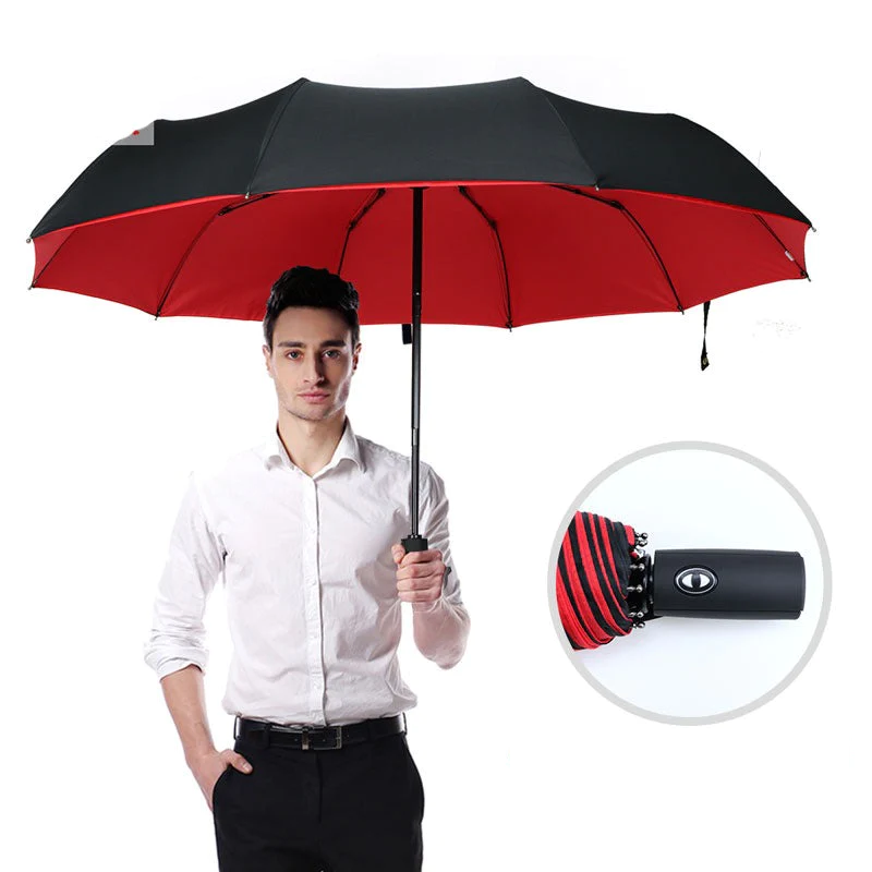 Waterproof Compact Umbrella – Strong Windproof Frame - Nocini