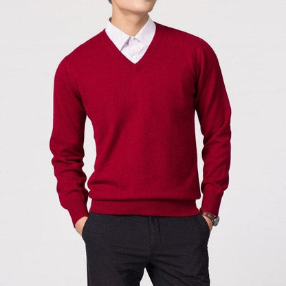 Casual Men's V-Neck Pullover Sweater