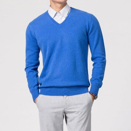 Casual Men's V-Neck Pullover Sweater