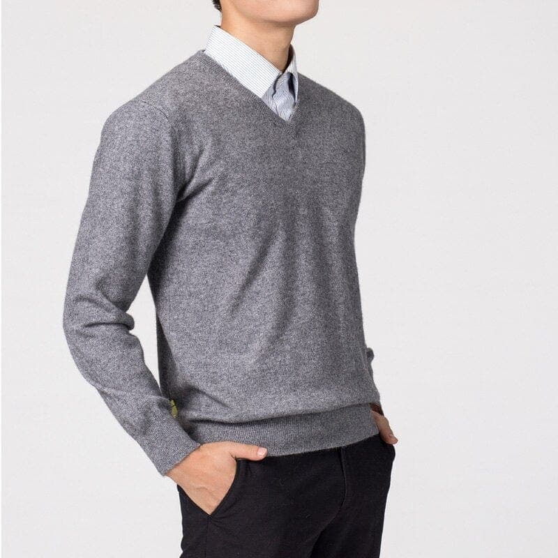 Casual Men's V-Neck Pullover Sweater