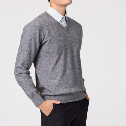 Casual Men's V-Neck Pullover Sweater