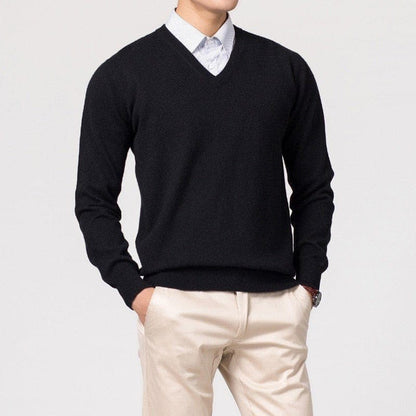 Casual Men's V-Neck Pullover Sweater