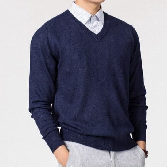 Casual Men's V-Neck Pullover Sweater