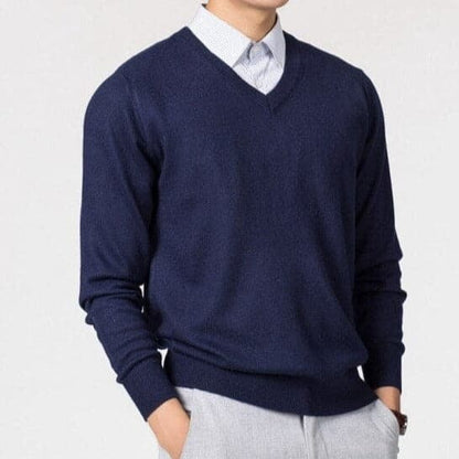 Casual Men's V-Neck Pullover Sweater