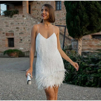 Party Dress for Stylish Occasions - Flamenco-White-S-Nora Luxe