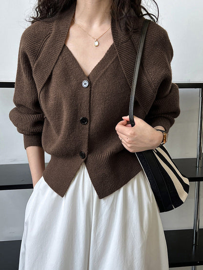 Colorful Crew Neck Knit Sweater