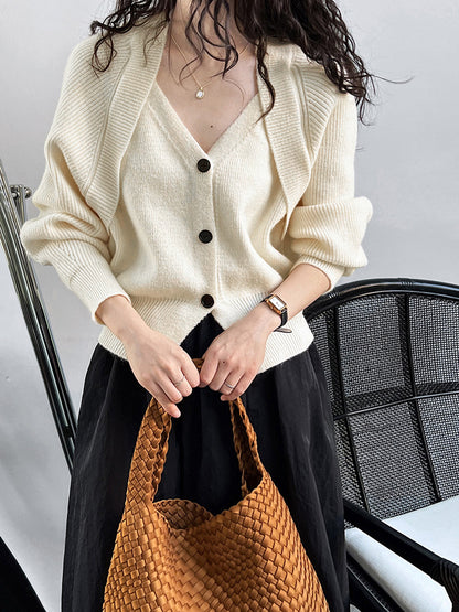 Colorful Crew Neck Knit Sweater