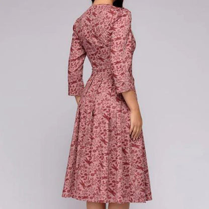 Image of Patricia | Women's Dress with Pockets A-Line Midi Dress