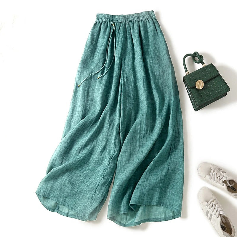 Comfortable Women's High Waist Wide Leg Trousers - Olytrend
