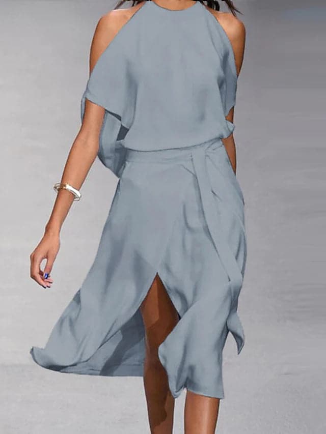 Elegant Off Shoulder Women's Dress - Nocini