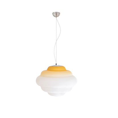 Pendant lamp with gradient and soft light diffusion - Aérola-Yellow-The Livary