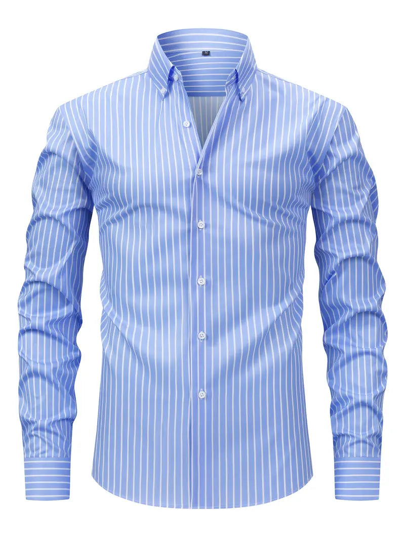 Classic Men's Stripe Dress Shirt - Olytrend