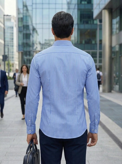 Image of Percy | Men's Striped Button-Down Shirt