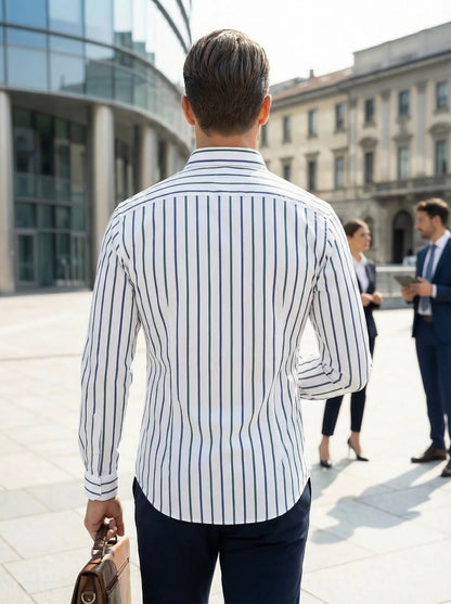 Image of Percy | Men's Striped Button-Down Shirt