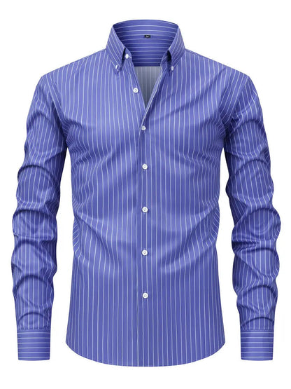 Image of Percy | Men's Striped Button-Down Shirt