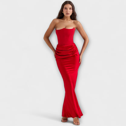 Elegant Silk Formal Evening Gown