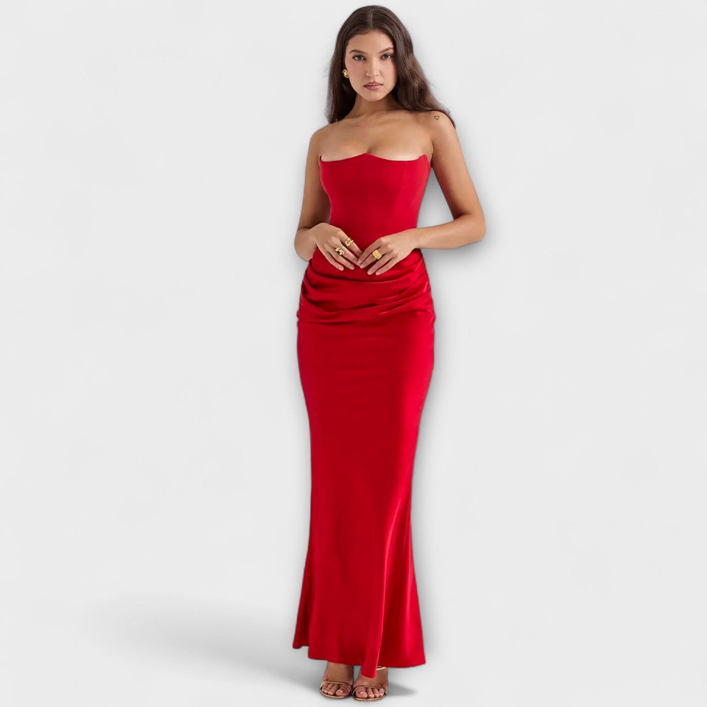 Elegant Silk Formal Evening Gown