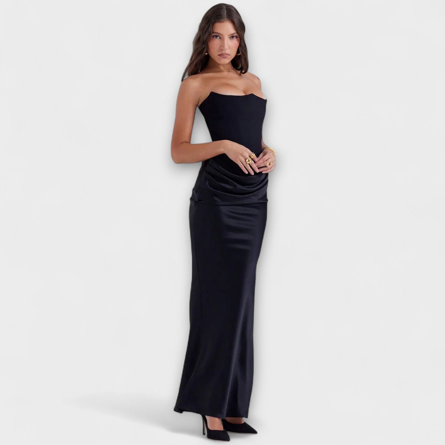 Elegant Silk Formal Evening Gown