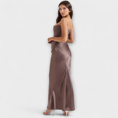 Elegant Silk Formal Evening Gown