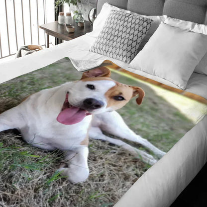 Personalised blanket with your own photo-39.4×59.1in-Nora Luxe