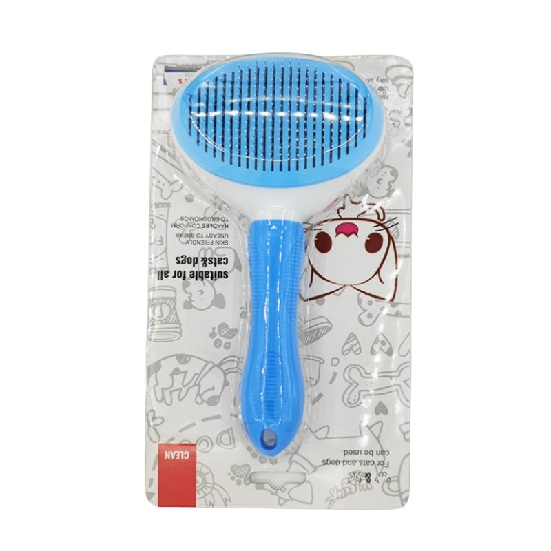 PET CARE BRUSH - SELF-CLEANING COMB FOR DOGS AND CATS-Blue with packaging-Nora Luxe