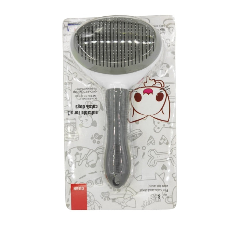 PET CARE BRUSH - SELF-CLEANING COMB FOR DOGS AND CATS-Gray with packaging-Nora Luxe