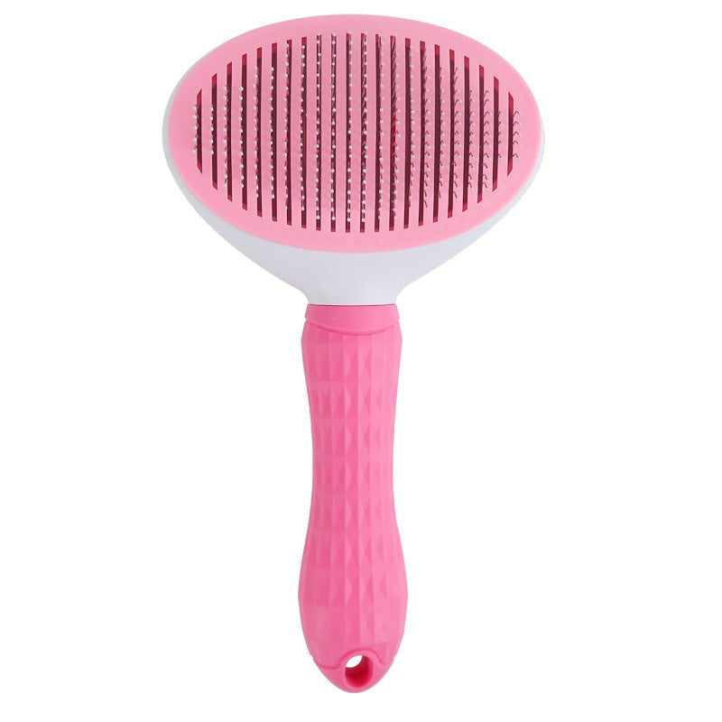 PET CARE BRUSH - SELF-CLEANING COMB FOR DOGS AND CATS-Pink-Nora Luxe