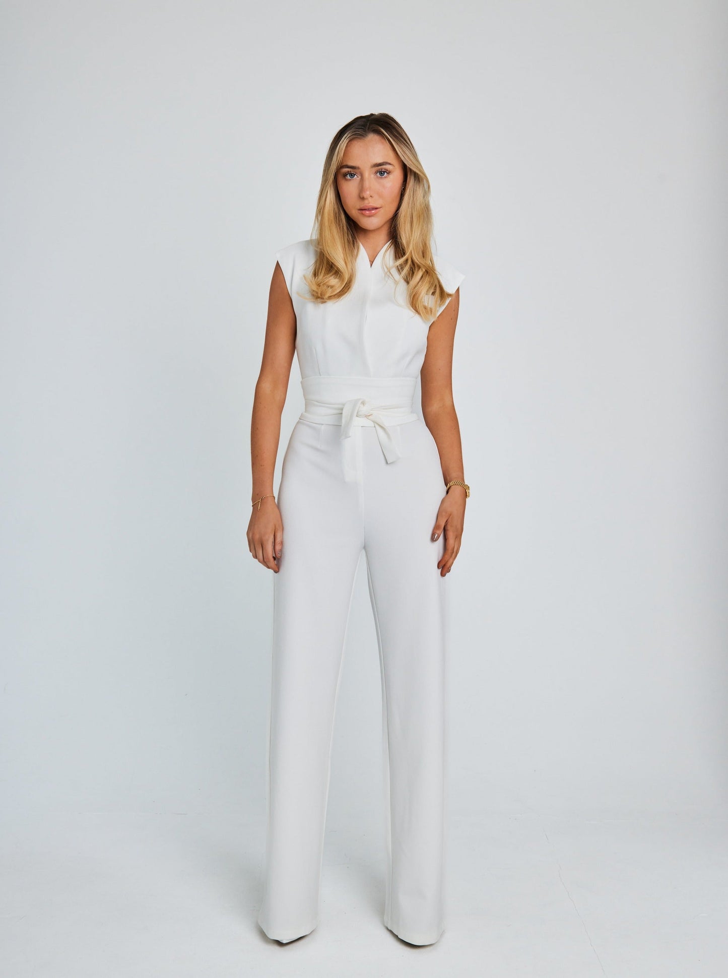 Strapless Waist Cinch Jumpsuit