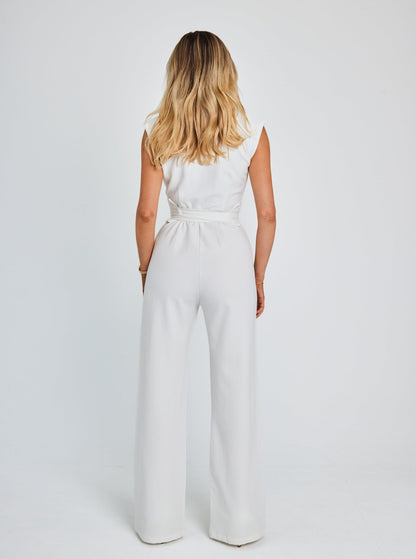 Strapless Waist Cinch Jumpsuit