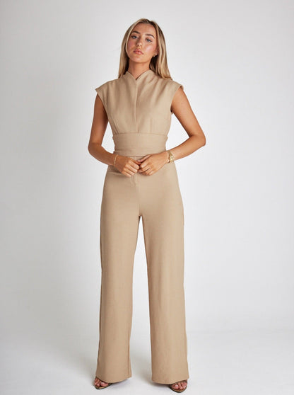 Strapless Waist Cinch Jumpsuit