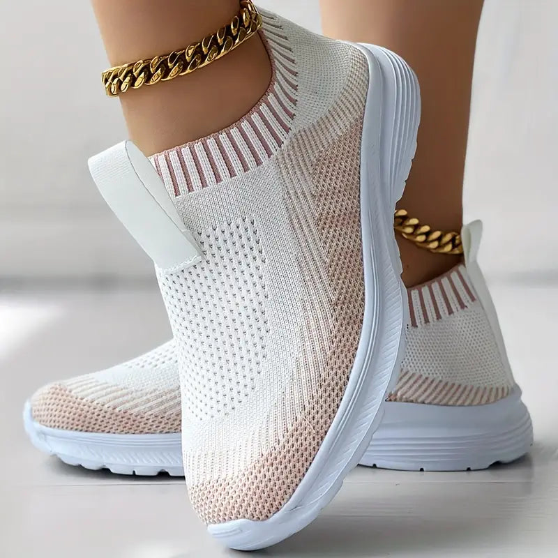 Women's Cozy Knit Sneakers - Soft Lightweight Shoes
