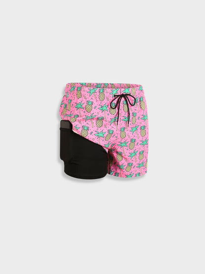 Comfortable Men's Swim Shorts Quick Dry Mid Length