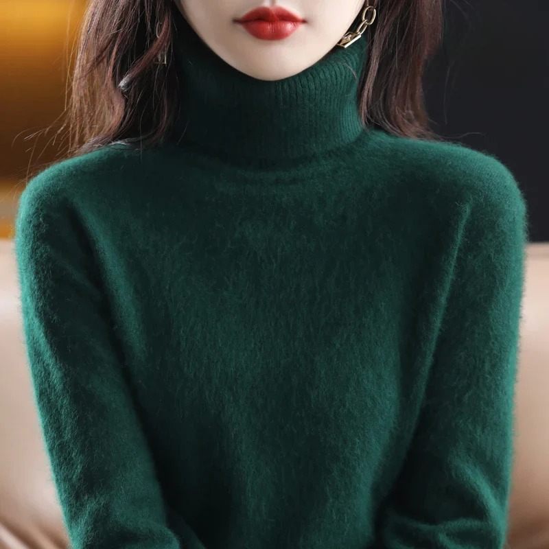 Soft Women's Cashmere Crew Neck Knit Sweater
