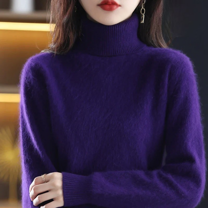 Soft Women's Cashmere Crew Neck Knit Sweater
