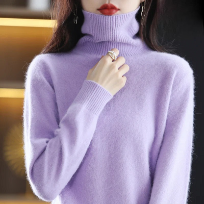 Soft Women's Cashmere Crew Neck Knit Sweater