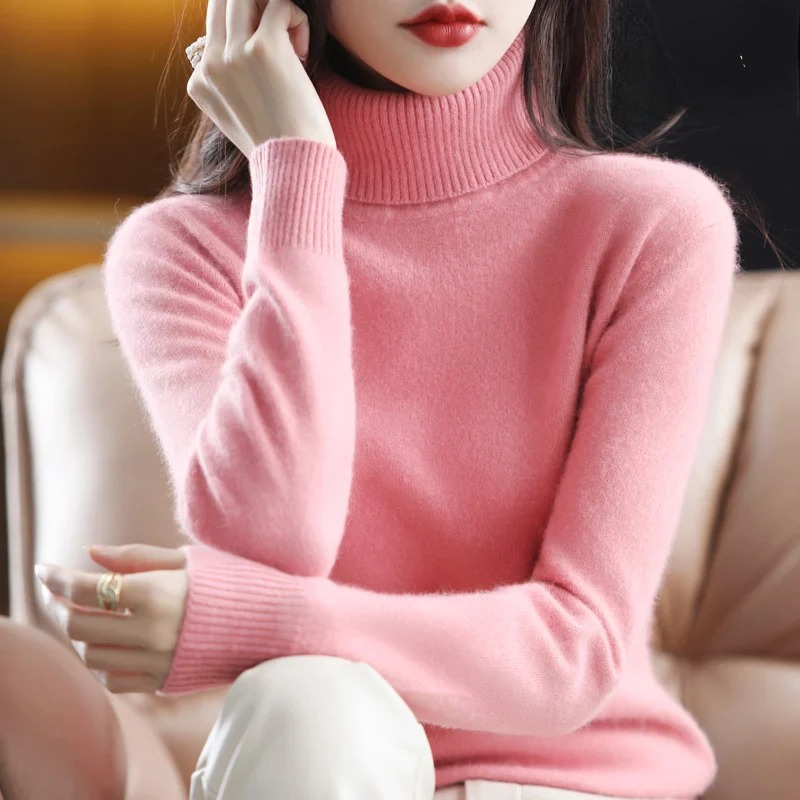 Soft Women's Cashmere Crew Neck Knit Sweater