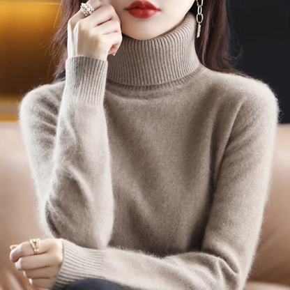 Soft Women's Cashmere Crew Neck Knit Sweater