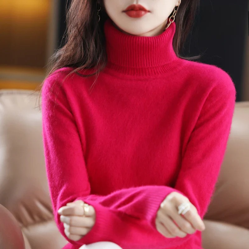 Soft Women's Cashmere Crew Neck Knit Sweater