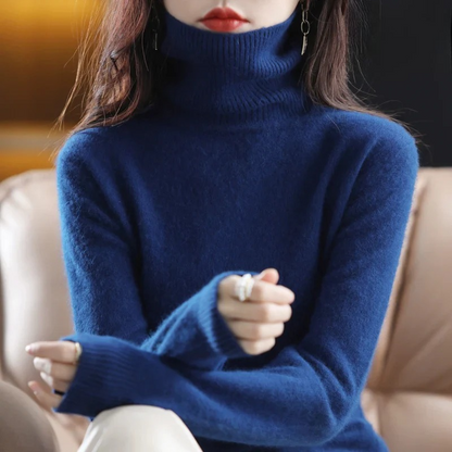 Soft Women's Cashmere Crew Neck Knit Sweater