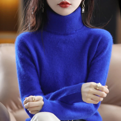 Soft Women's Cashmere Crew Neck Knit Sweater