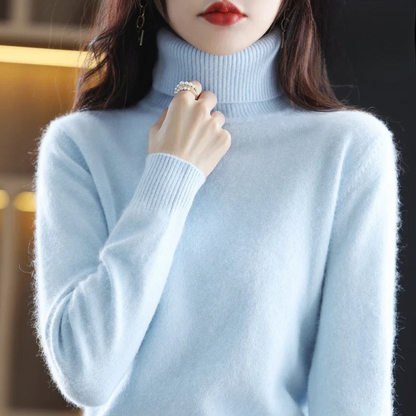 Soft Women's Cashmere Crew Neck Knit Sweater
