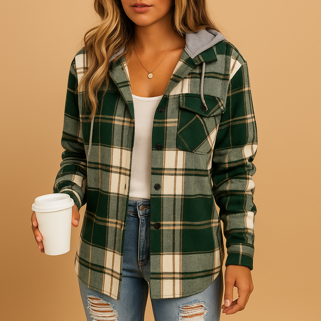 Trendy Hooded Parka Coat for Ladies - Nocini